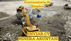 TRABAJOS PARA OPERADORES DE EXCAVADORAS MINERAS ARUNTANI