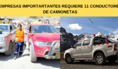 EMPRESAS IMPORTARTANTE REQUIERE 11 CONDUCTORES DE CAMIONETAS