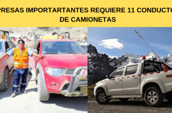 EMPRESAS IMPORTARTANTE REQUIERE 11 CONDUCTORES DE CAMIONETAS