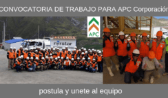 CONVOCATORIA DE TRABAJO PARA APC Corporación