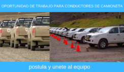 OPORTUNIDAD DE TRABAJO PARA CONDUCTORES DE CAMIONETA EN IMPORTANTES EMPRESAS