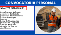 Empresa San Martín Contratistas requiere personal para distintas áreas