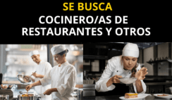 Empleos en Cocina y Restaurantes en varios países